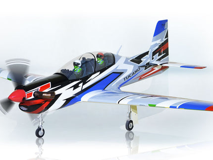 Phoenix Model TUCANO TURBOPROP 103" Colorful model airplane on a white background