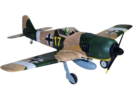 Phoenix Model FOCKE-WULF Fw 190A 85'' W/Electric Retract ARF V2 Model airplane with camouflage design and visible markings on a white background