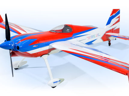 Phoenix Model EDGE 540 V3 60'' Model airplane with red, white, and blue colors on a white background