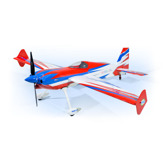 Phoenix Model EDGE 540 V3 60'' Model airplane with red, white, and blue colors on a white background
