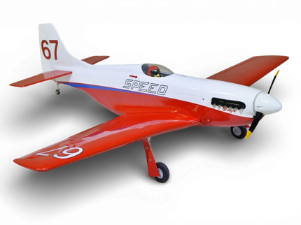 Phoenix Model STREGA 56'' W/Electric Retract Model airplane with red and white colors on a white background