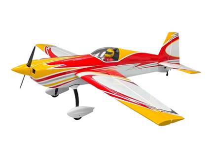 skywing extra 330sx in red and yellow on a white background