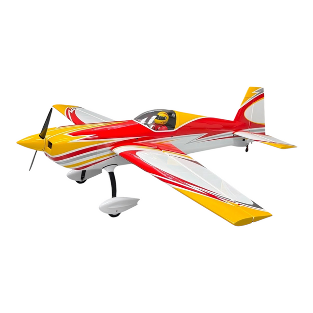 skywing extra 330sx in red and yellow on a white background