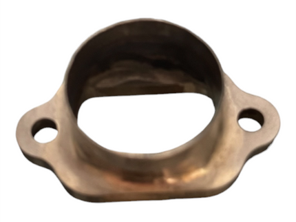 A single metal clamp-like hardware piece with two circular mounting holes, shown on a plain white background.
