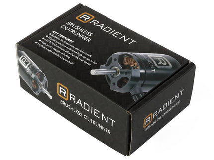 Radient Brushless Motor 3548 900KV (2–4S) – High-Torque Outrunner (46–52 i.c. Equivalent)