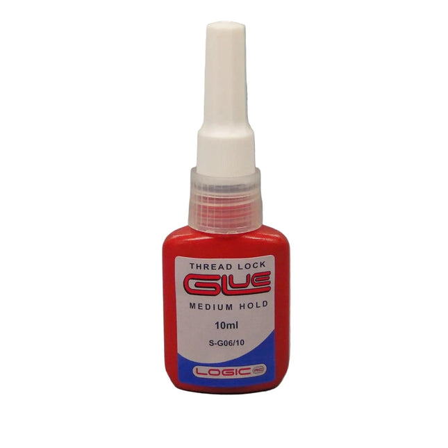 logic thread lock bottle on white background