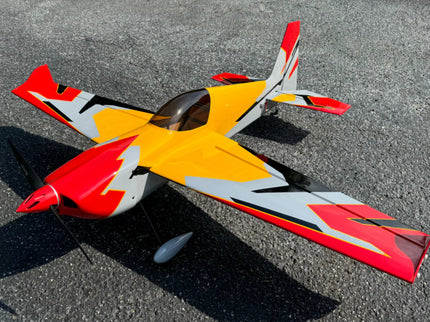 Extreme Flight EF 60" Slick 580 CNC RxR – Yellow / Red / Grey 3D Aerobatic RC Aircraft
