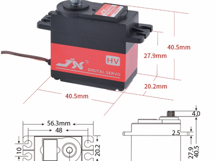 JX HV6210MG Digital Standard Servo – 11kg @ 7.4V, Metal Gear, High Voltage