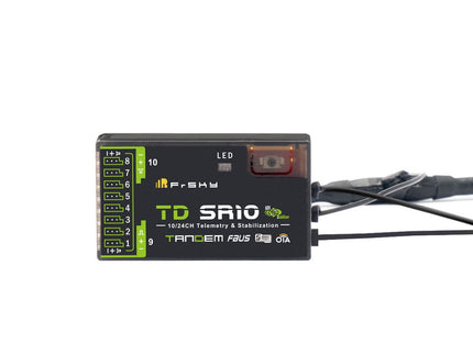 FrSky TD SRIO telemetry and stabilization device on a white background