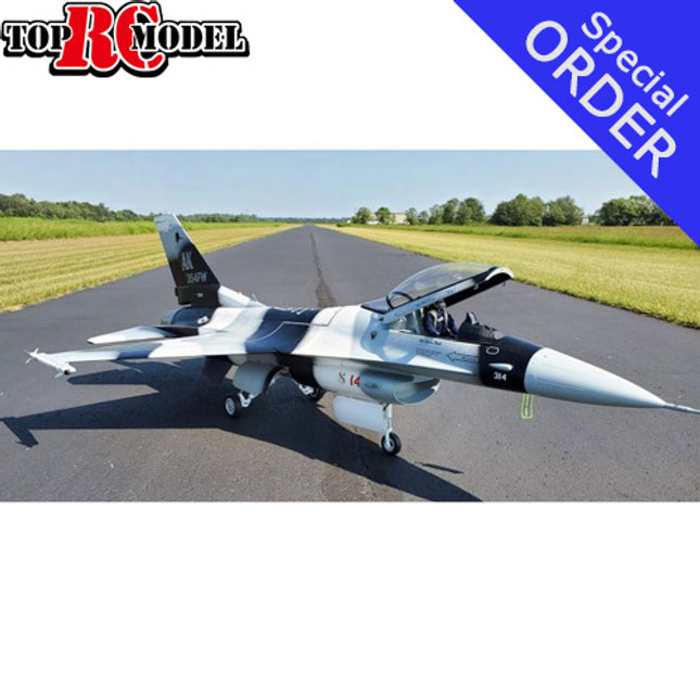 TopRC Model F-16 1:6 Scale Jet – Camo Grey AK 97" Full Composite ARF
