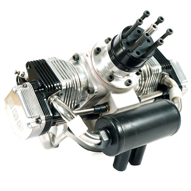 UMS 2-Cylinder 140cc Petrol Twin Boxer Engine – 4-Stroke Scale Aircraft Powerplant