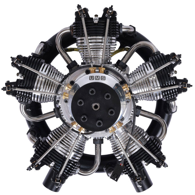 UMS 5-Cylinder 210cc Petrol Radial Engine – 4-Stroke Scale Aircraft Powerplant