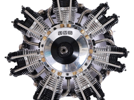 UMS 7-Cylinder 90cc Petrol Radial Engine – 4-Stroke Scale Aircraft Powerplant