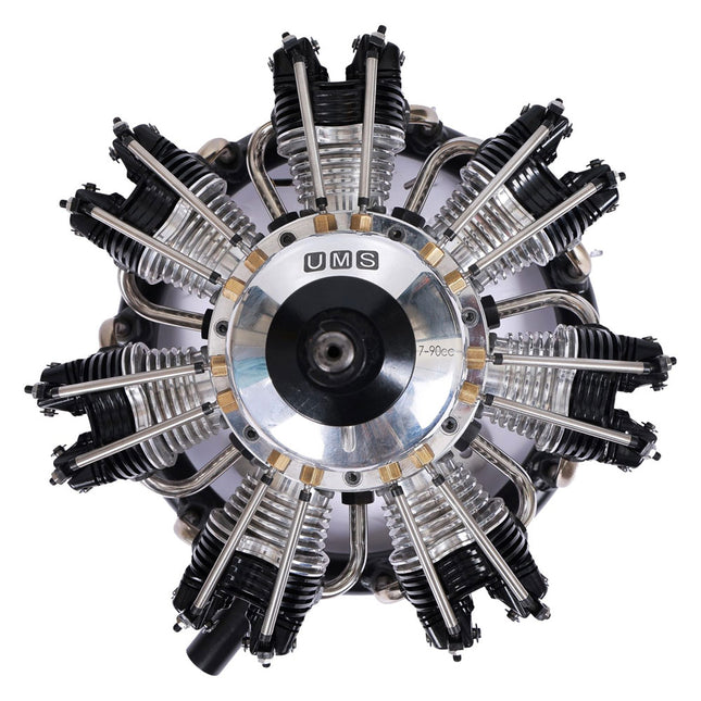 UMS 7-Cylinder 90cc Petrol Radial Engine – 4-Stroke Scale Aircraft Powerplant