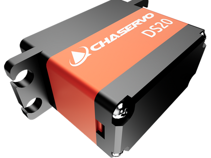 Chaserio DS20 device with orange and black design on a white background
