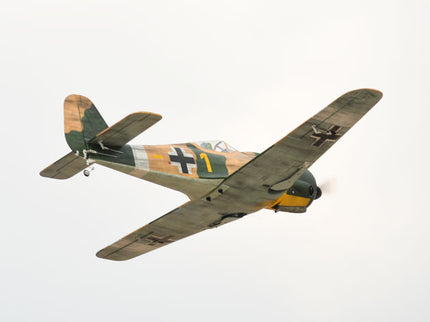 Phoenix Model Focke Wulf 55" with Electric Retracts Model of a World War II-era fighter plane on a white background