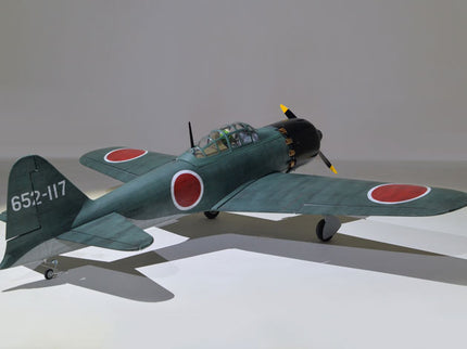 Phoenix Model ZERO A6M 55'' W/Electric Retract Model of a World War II-era fighter plane on a white background