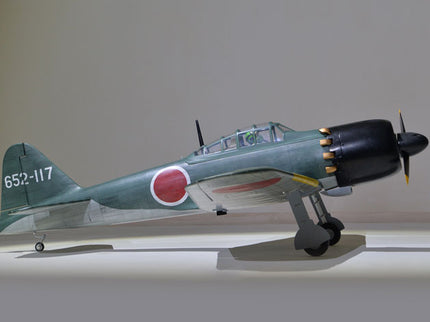 Phoenix Model ZERO A6M 55'' W/Electric Retract Model airplane with a propeller on a plain background