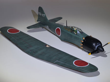 Phoenix Model ZERO A6M 55'' W/Electric Retract Model of a World War II era military aircraft on a gray background