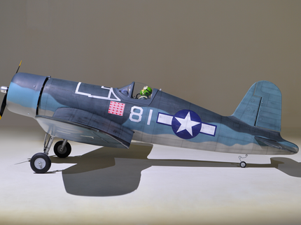 Phoenix Model F4U Corsair 59'' W/Electric Retract Model airplane with a star and number 81 on a neutral background