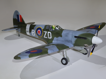 Phoenix Model Spitfire 55" W/Electric Retract Model of a World War II-era fighter plane on a white background