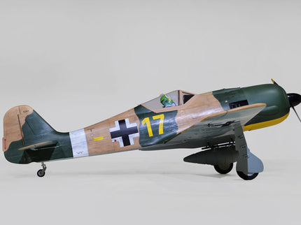 Phoenix Model FOCKE-WULF Fw 190A 85'' W/Electric Retract ARF V2 Model airplane with camouflage paint job and visible markings on a white background