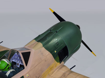 Phoenix Model FOCKE-WULF Fw 190A 85'' W/Electric Retract ARF V2 Model airplane with a green body and tan wings against a gray background