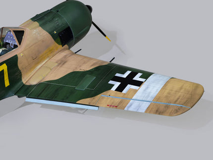 Phoenix Model FOCKE-WULF Fw 190A 85'' W/Electric Retract ARF V2 Model airplane with a German Luftwaffe insignia on a white background