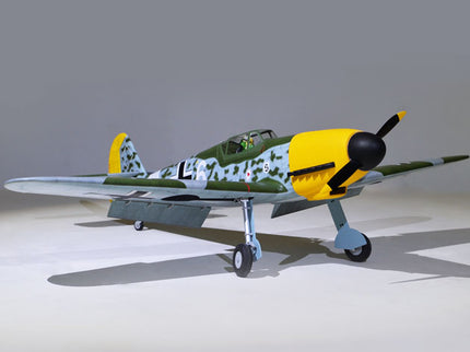 Phoenix Model MESSERCHMITT Bf 109 72'' W/Electric Retract Model airplane with camouflage design on a gray background