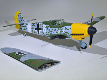 Phoenix Model MESSERCHMITT Bf 109 72'' W/Electric Retract Model of a World War II-era fighter plane on a white background