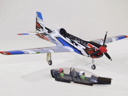 Phoenix Model TUCANO TURBOPROP 103" Model airplane with a propeller on a white background