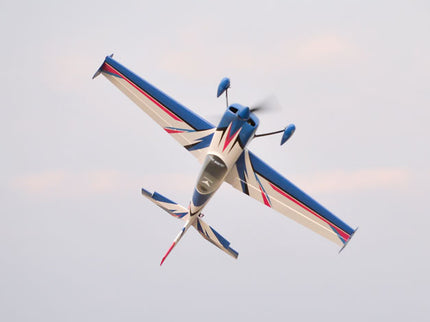 Phoenix Model SLICK 580 67" ARF V2 (20-26cc) airplane model with red, white, and blue colors against a light gray background