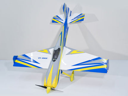 Phoenix Model EDGE 540 V3 67'' ARF V2 (20-26cc) Model airplane with blue and yellow stripes on a white background