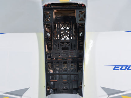 Close-up of Phoenix Model EDGE 540 V3 67'' ARF V2 (20-26cc) construction with 'EDGE' branding on a white background