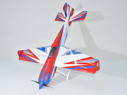 Phoenix Model EDGE 540 V3 60'' Model airplane with red, white, and blue design on a white background