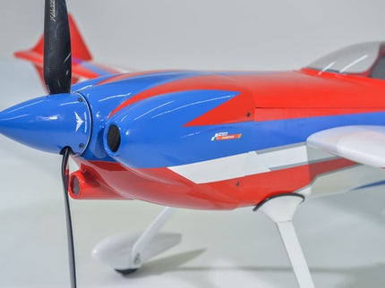 Phoenix Model EDGE 540 V3 60'' Model airplane with red and blue design on a white background