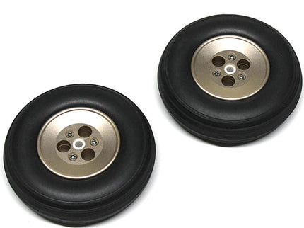 KUZA Alloy hub rubber wheels - 3" - 2PCS