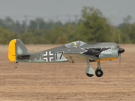 Phoenix Model FOCKE WULF WW2 Model airplane with a German Luftwaffe insignia on a grassy field