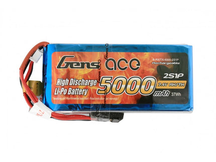 Gens ace 5000mAh 7.4V RX/TX 2S1P Lipo Battery Pack