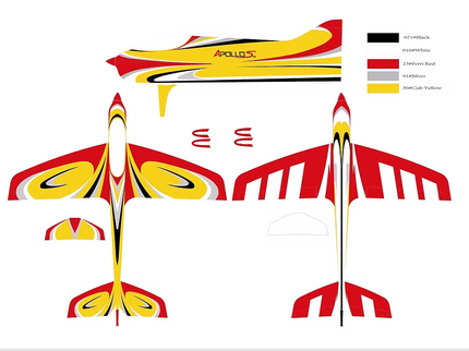 SebArt ApolloS F3A 50E ARF F3A 62" - Yellow/Black/Red