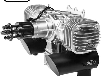 DLE 130cc Twin Gas Engine with Electric Ignition and Mufflers