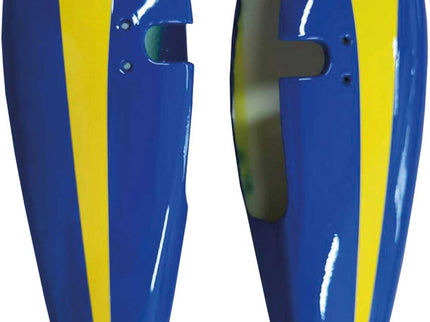 Extreme Flight 85" Edge 540T Wheel Pants- Blue/Yellow