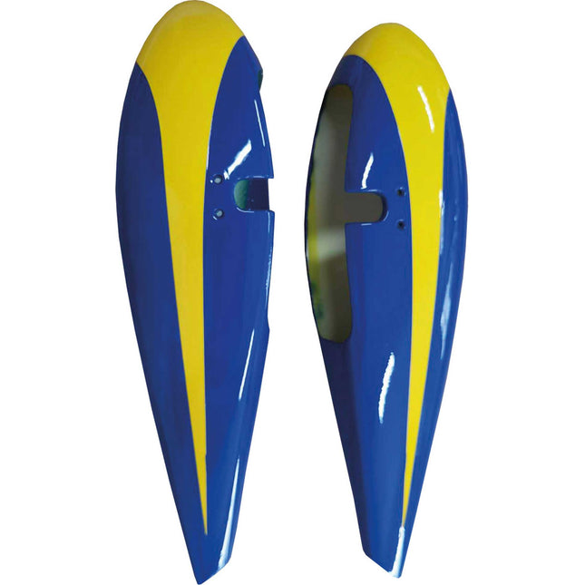 Extreme Flight 85" Edge 540T Wheel Pants- Blue/Yellow