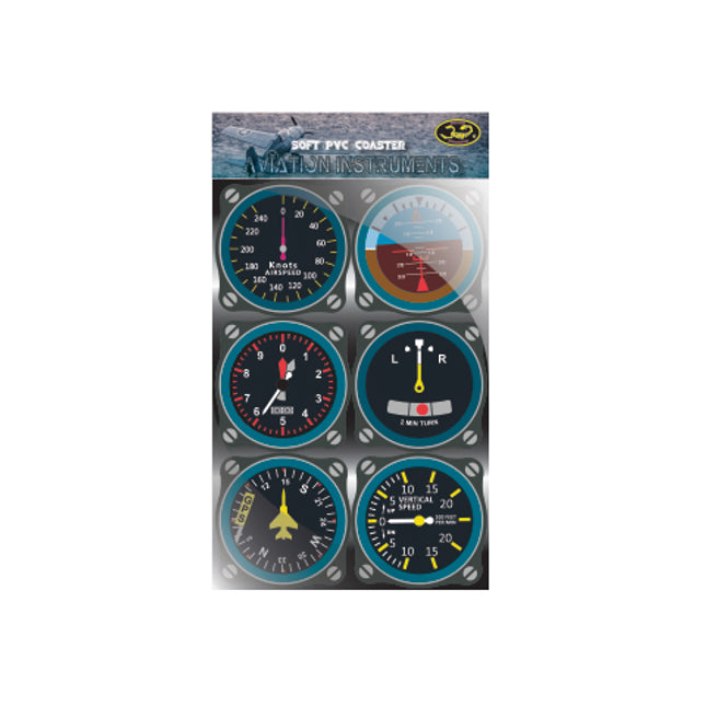 Scorpion Soft PVC Coaster - Aviation instrument Full Set