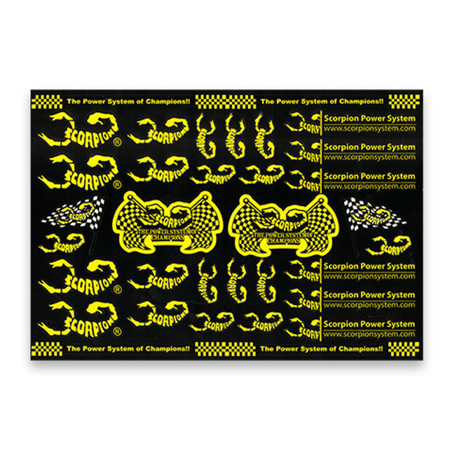 Scorpion Decal Sticker 005 Black (A4 Size)
