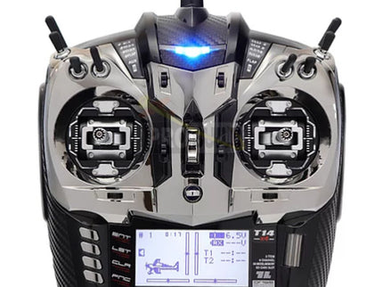 JR PROPO T14 x 4 chrome with CNC machined gimbals