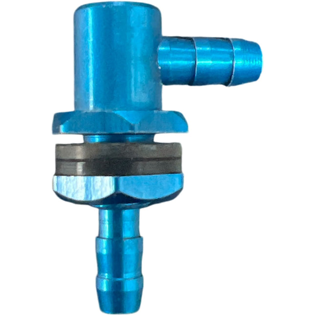 KUZA L-connector for tanks with an inner diameter of 3mm Blue