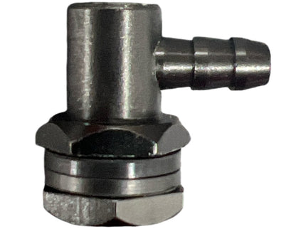 KUZA L-connector for tanks (AIR) with an inner diameter of 3mm Black.