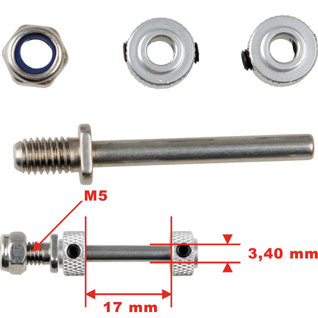 Kuza Stainless Steel Axle Kit 40-70e
