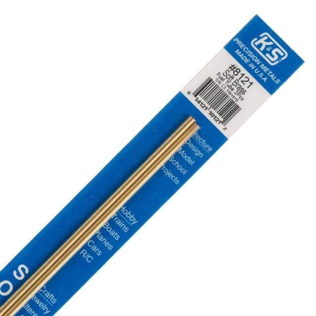 KS 12" Soft Brass Fuel Tube 1/8" (Pk2)